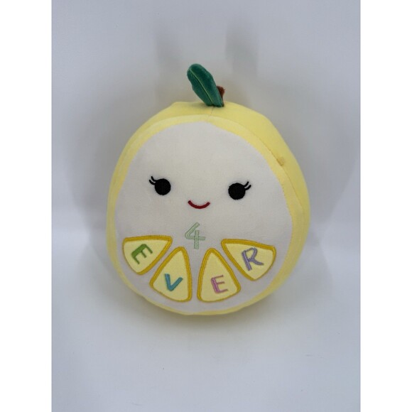 Squishmallows Official Kellytoy 8" Plush Stuffed Fruit Toy Leticia the Lemon EUC - Picture 1 of 11